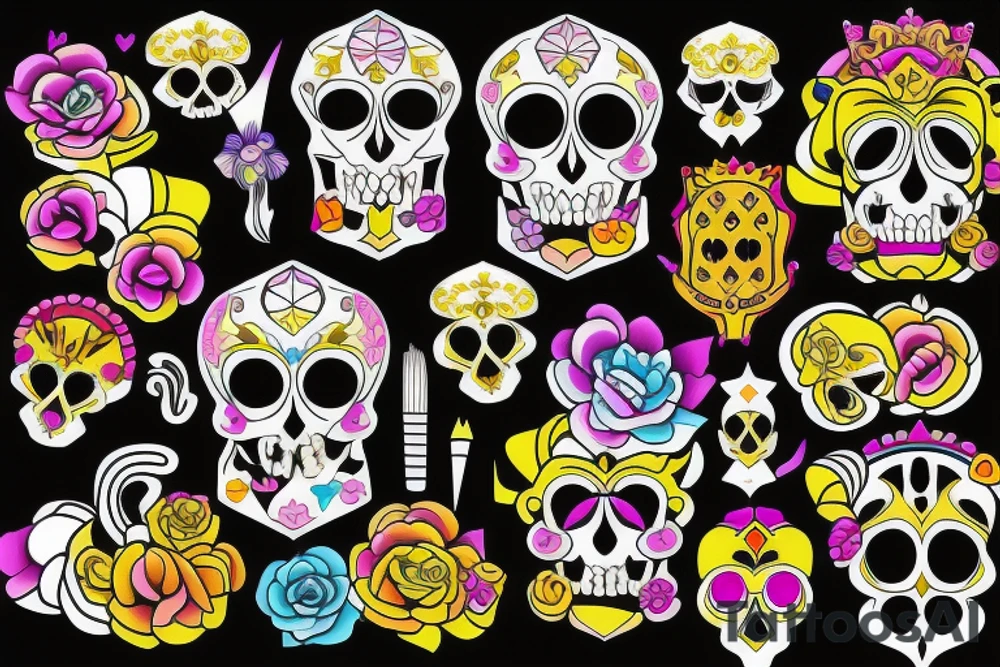 Royal skull tattoo idea