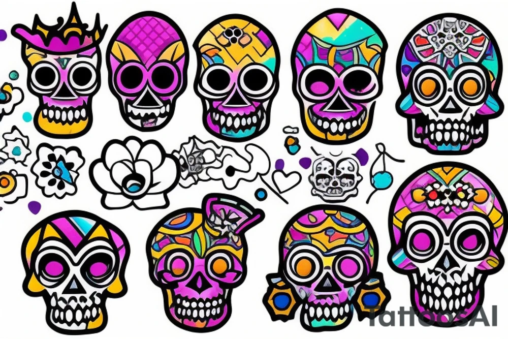 Royal skull tattoo idea