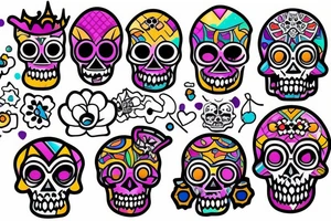 Royal skull tattoo idea