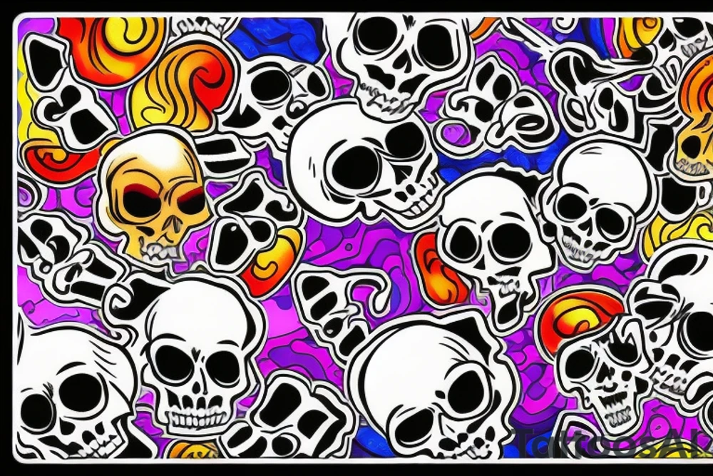 Royal skull tattoo idea