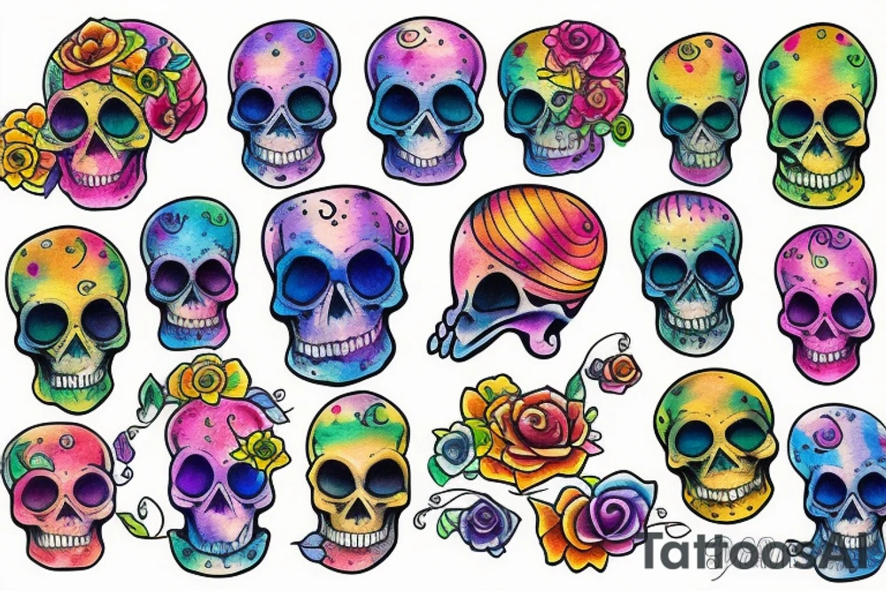 Royal skull tattoo idea