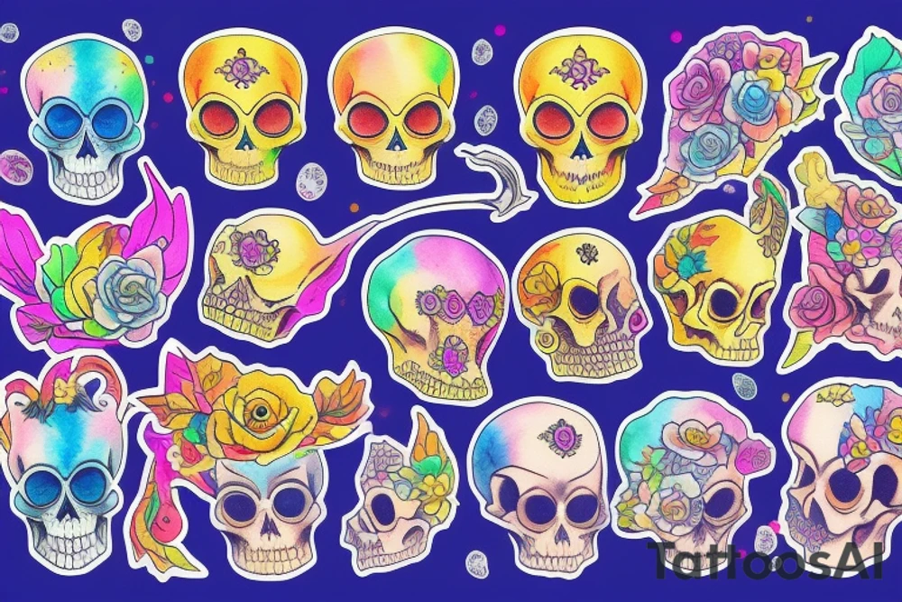 Royal skull tattoo idea