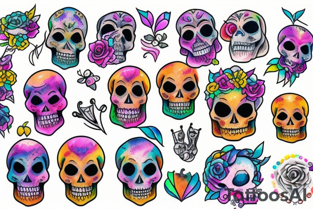 Royal skull tattoo idea