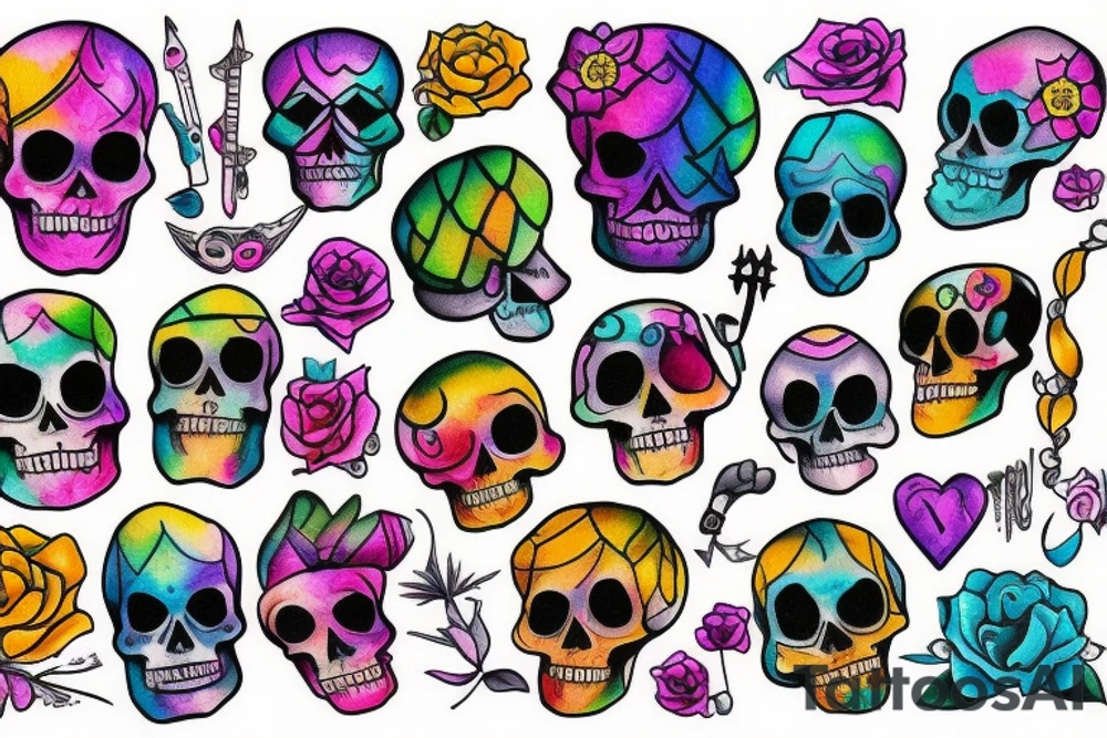 Royal skull tattoo idea