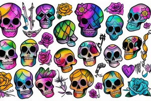 Royal skull tattoo idea