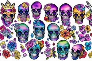 Royal skull tattoo idea