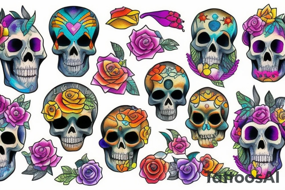 Royal skull tattoo idea