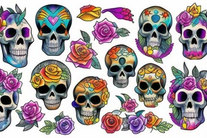 Royal skull tattoo idea