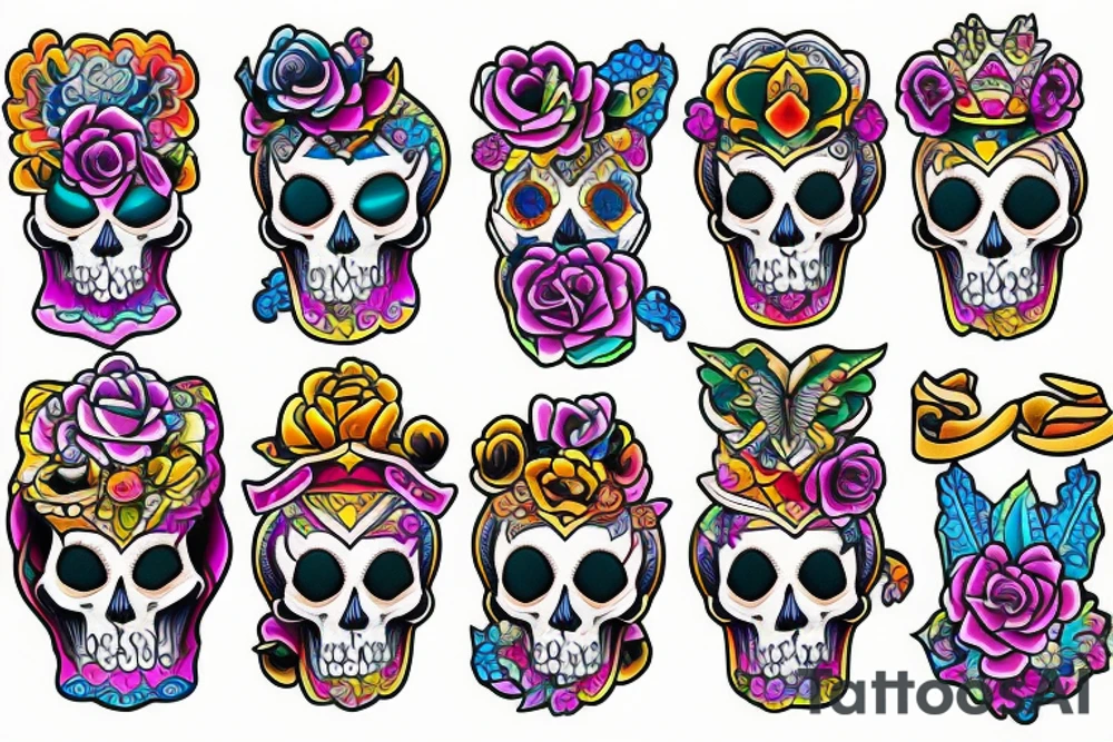 Royal skull tattoo idea