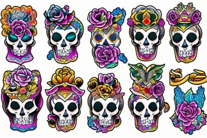 Royal skull tattoo idea