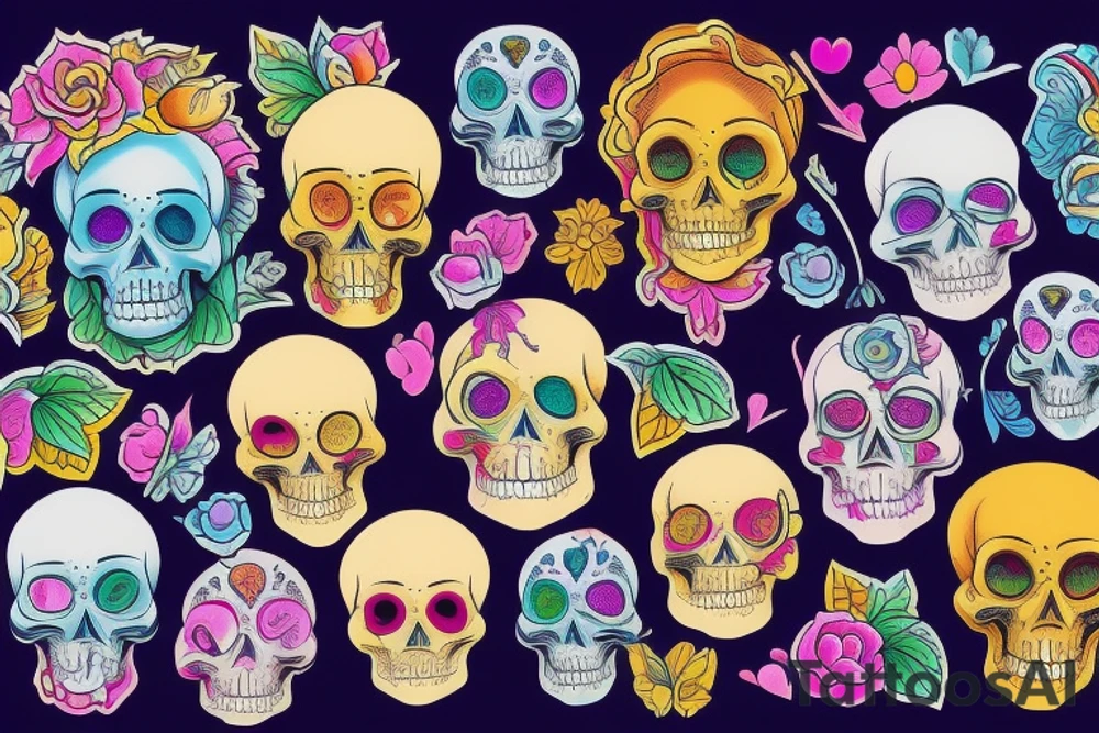 Royal skull tattoo idea