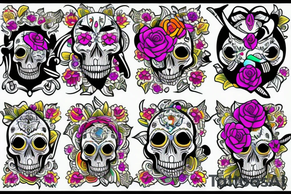 Royal skull tattoo idea