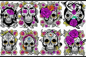 Royal skull tattoo idea