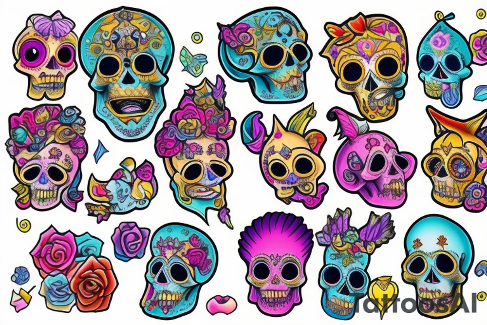 Royal skull tattoo idea