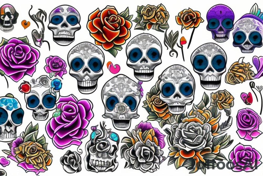 Royal skull tattoo idea
