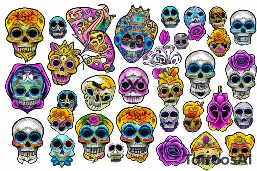 Royal skull tattoo idea