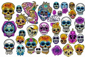 Royal skull tattoo idea