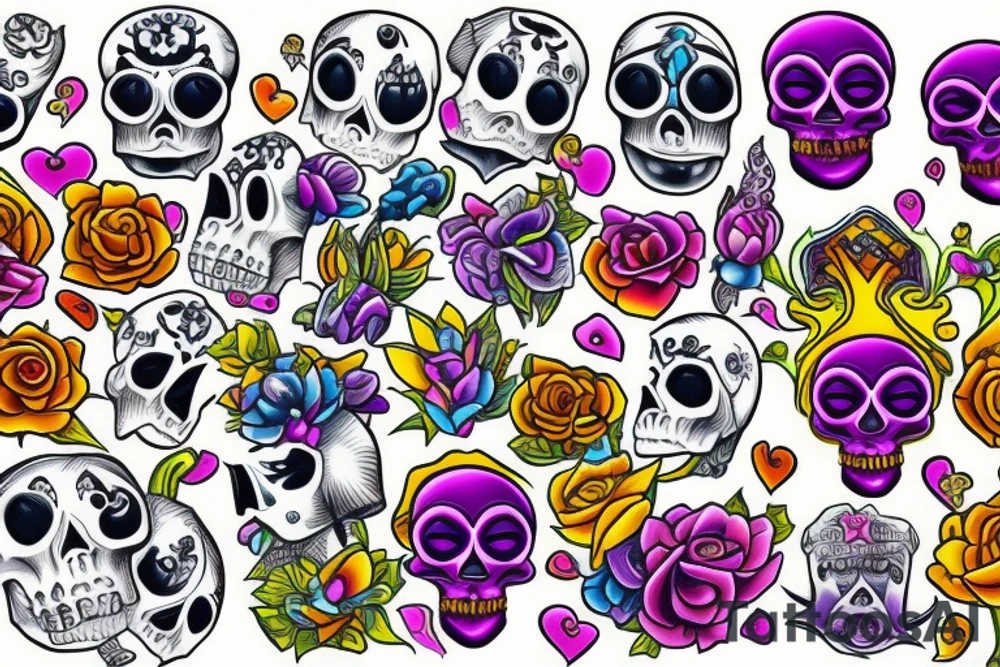 Royal skull tattoo idea