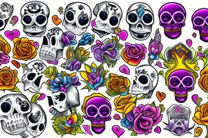 Royal skull tattoo idea