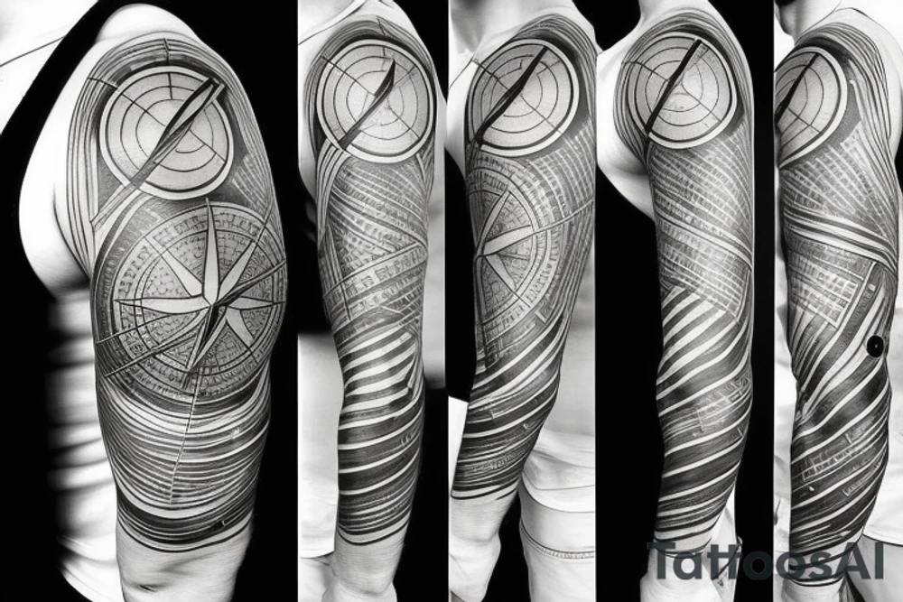 World Map with compass lines, Fine Line Tattoo tattoo idea World Map with compass lines, Fine Line Tattoo tattoo idea