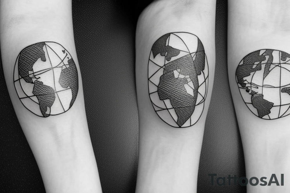 Small World Map Wrist Tattoo tattoo idea