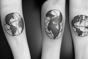 Small World Map Wrist Tattoo tattoo idea