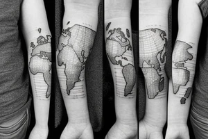 Small World Map Wrist Tattoo tattoo idea