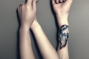 Small World Map Wrist Tattoo tattoo idea