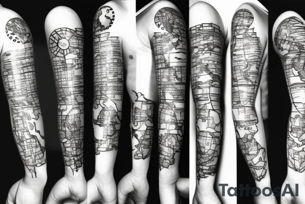 World Map Small tattoo idea