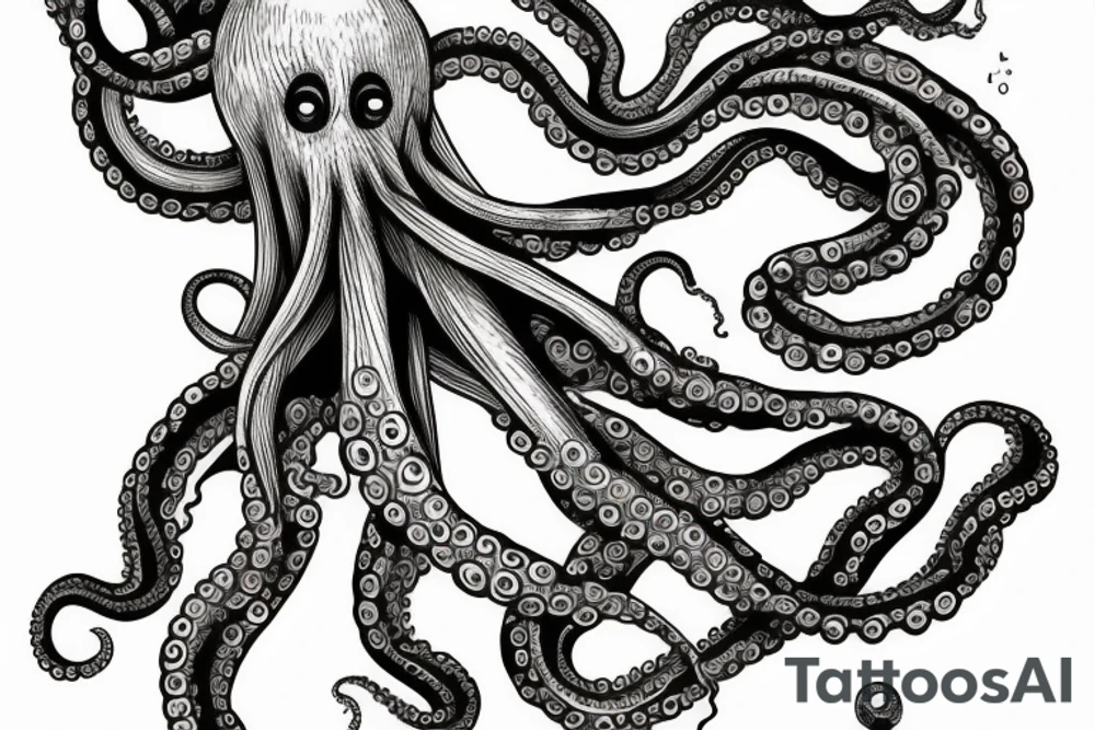 Octopus to lay over and wrap my shoulder and upper arm tattoo idea