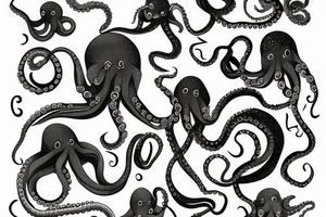 Octopus to lay over and wrap shoulder and upper arm tattoo idea