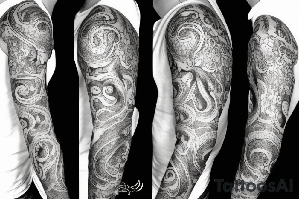 Octopus to lay over and wrap shoulder and upper arm tattoo idea Octopus to lay over and wrap shoulder and upper arm tattoo idea