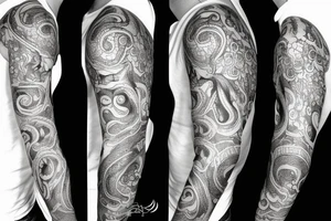 Octopus to lay over and wrap shoulder and upper arm tattoo idea