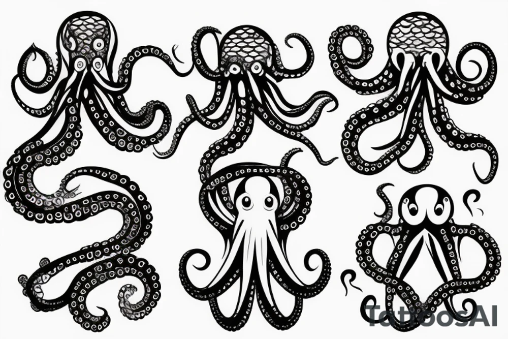 Octopus to lay over and wrap shoulder and upper arm tattoo idea Octopus to lay over and wrap shoulder and upper arm tattoo idea