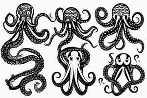 Octopus to lay over and wrap shoulder and upper arm tattoo idea