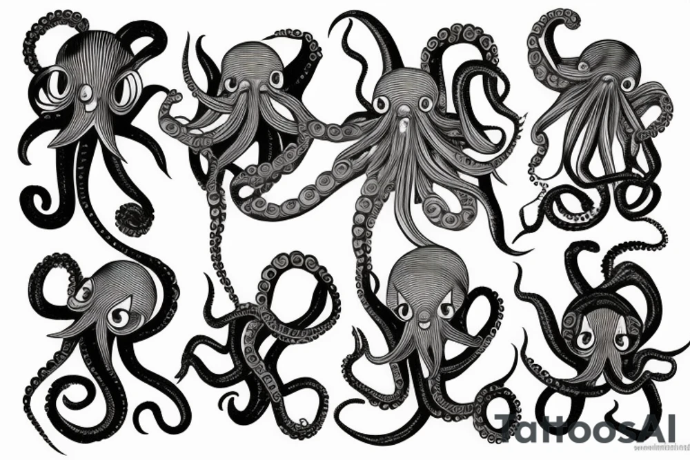 Octopus to lay over and wrap shoulder and upper arm tattoo idea Octopus to lay over and wrap shoulder and upper arm tattoo idea
