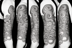 Octopus to lay over and wrap shoulder and upper arm tattoo idea