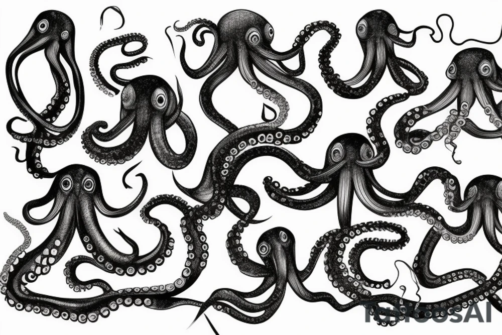 Octopus to lay over and wrap shoulder and upper arm tattoo idea