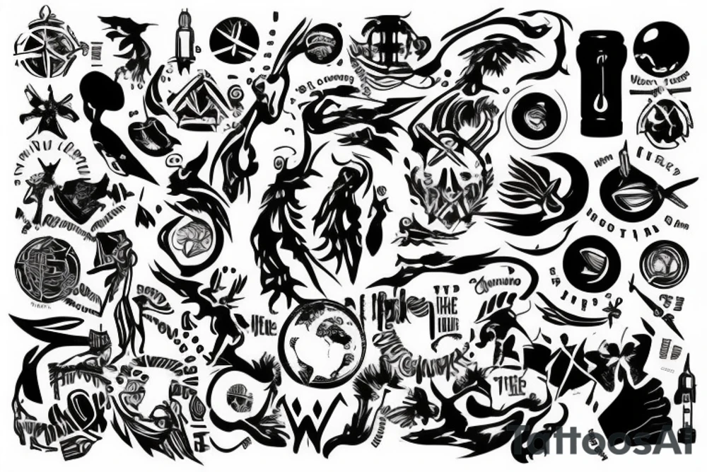 All around the world tattoo idea