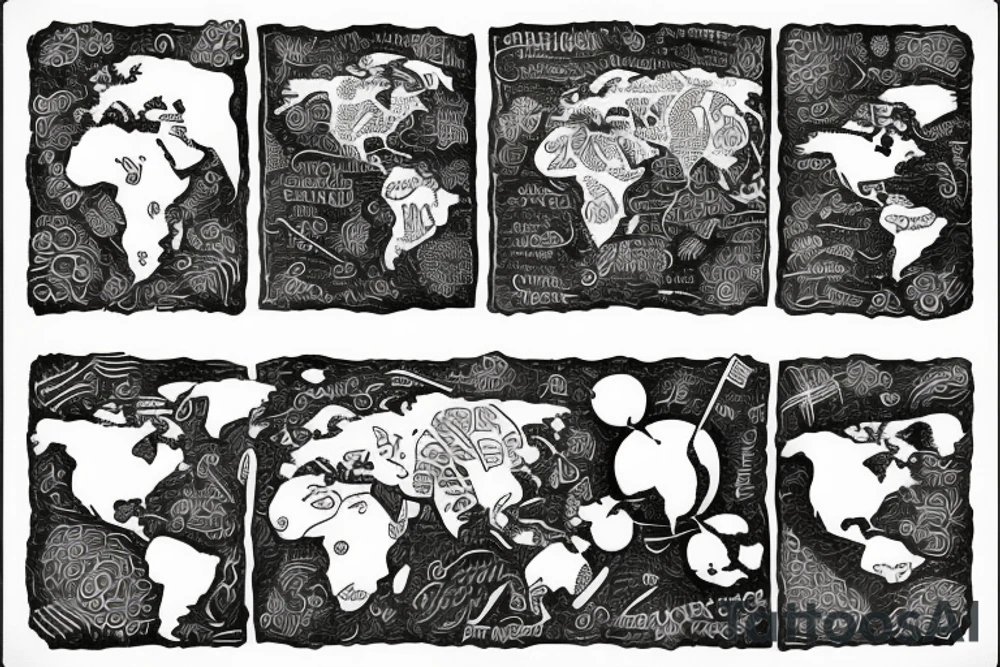 World Map tattoo idea
