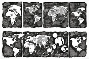 World Map tattoo idea