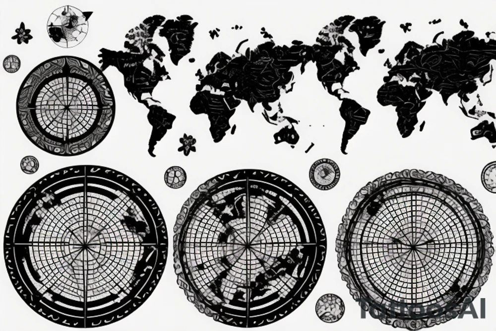 World Map tattoo idea