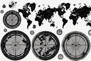 World Map tattoo idea