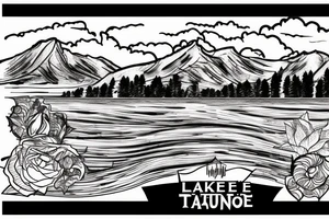 lake tahoe with mountains and the lake tattoo idea