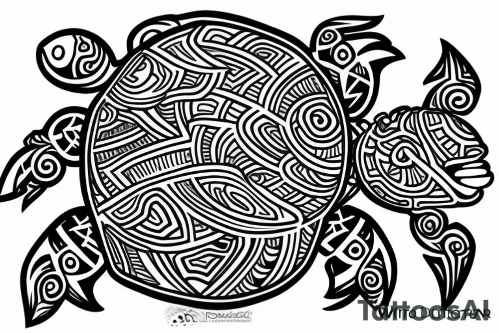 turtle tribal tattoo tattoo idea