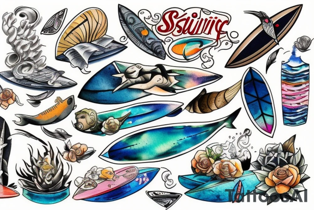i like surfing tattoo idea