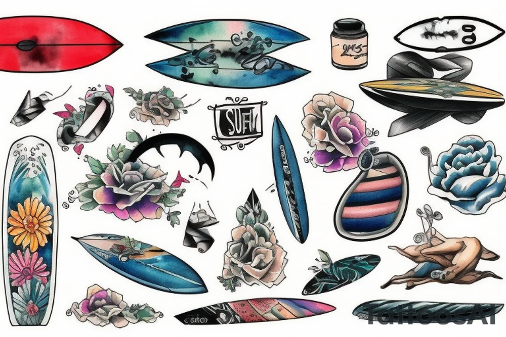 i like surfing tattoo idea