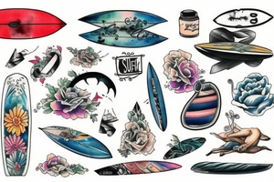 i like surfing tattoo idea