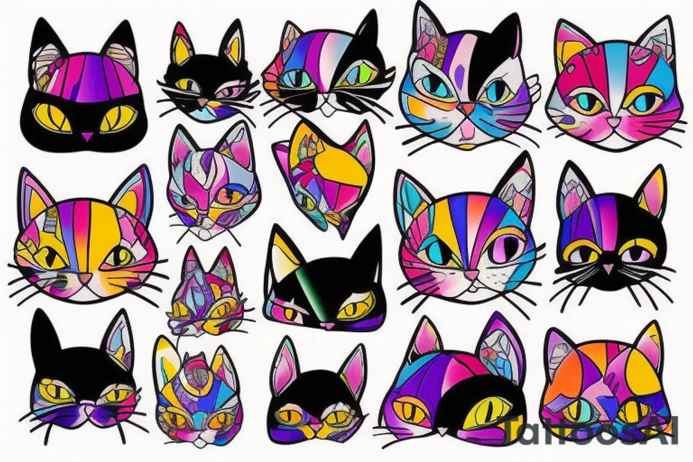 Cat love tattoo idea