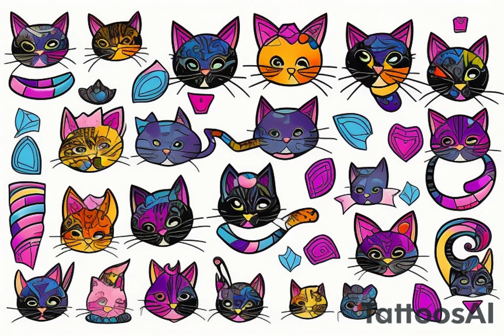 Cat love tattoo idea